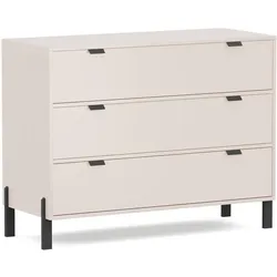 KOMMODE Cortina mit 3 Schubladen, Sandbeige