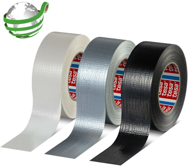 tesa Ruban adhésif toile, 50 m x 50 mm, support recyclé, noir (60462-00005-00)