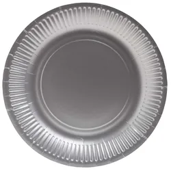 PROnappe Pappteller, silber 23 cm