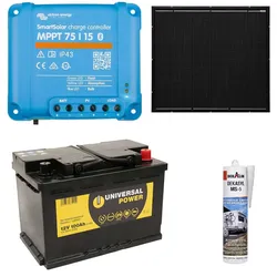 a-TroniX Solaranlage Wohnmobil 220W mit 100Ah Batterie und Victron MPPT Laderegl...