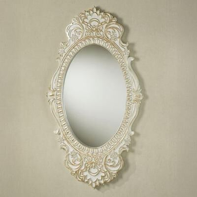 Touch of Class Laycia Oval Wall Mirror , Ivory