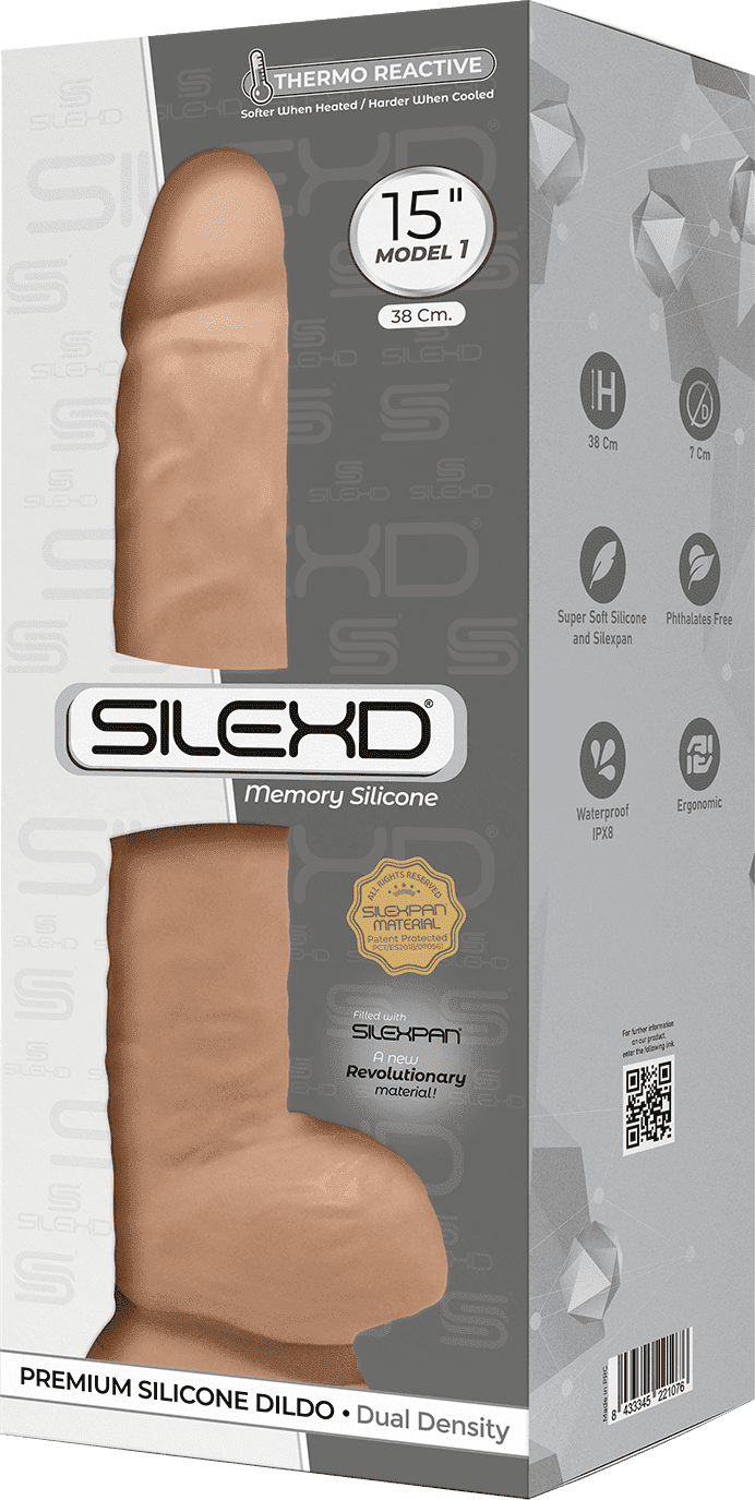 SilexD Gode Réaliste Géant Beige Double Densité N° 1 - 38 cm