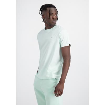 T-Shirt ALPHA INDUSTRIES "Unisex EMB T-Shirt", Herren, Gr. 2XS, grün (mint), Obermaterial: 100% Baumwolle, Shirts T-Shirt