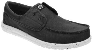 Hey Dude Wally Cru Stretch Canvas - Mens 9 Black Slip On Medium