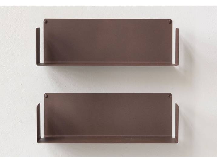Étagère murale couleur rouille - 45 x 15 cm - lot de 2 - teebooks