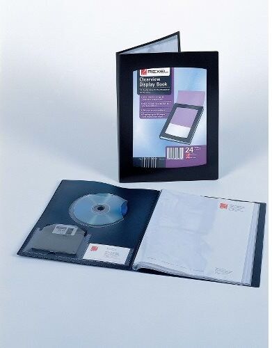 Rexel Clearview Display Book 24-Pocket Black - A5