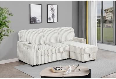 Best Quality Furniture 2-Piece Corduroy Sectional