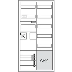 Hager Komplettschrank ZB32SEA15, 1 Zählerfeld eHz, 1 Verteilerfeld, APZ