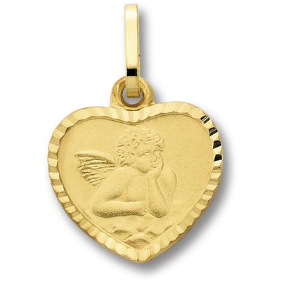 Kettenanhänger ONE ELEMENT "Schutzengel Anhänger aus 333 Gelbgold", gold, Schmuckanhänger, Damen, Gelbgold 333, Gold, Kettenanhänger, Persönlicher Akzent – schlicht, modern, aussagekräftig