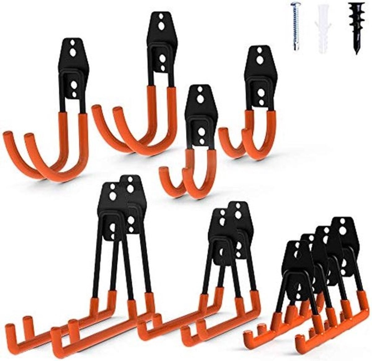 Heavy Duty Garage Storage Hooks 12 stuks Wandmontage Gereedschapshouder voor gereedschap en ladders