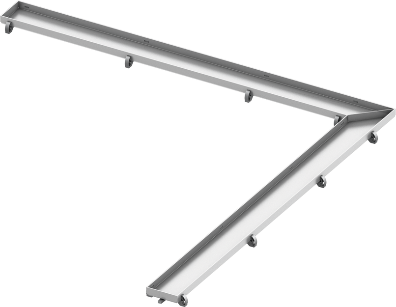 TECE carreau évidement TECEdrainline plaque 611070 100 x 100 cm, Inox poli, pour Inox