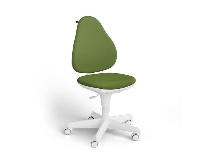 Paidi Jugenddrehstuhl Jooki, Grün, Weiß, Drehkreuz, 58x97x54 cm, Blauer Engel, Stoffauswahl, Sitzfläche 360° drehbar, mit Griff, Arbeitszimmer, Bürostühle, Jugendschreibtischstühle & Kinderschreibtischstühle