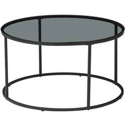 Helloshop26 - Beistelltisch/Konsole 45 x 80 cm getöntes schwarzes Sicherheitsglas