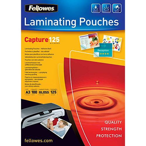 Fellowes Laminierfolientasche, selbstklebend, A3, 250 mic