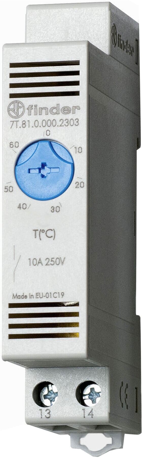 Finder Vari-Thermostat 1S-10A f. DIN-Schiene 7T.81.0.000.2303 (7T8100002303)