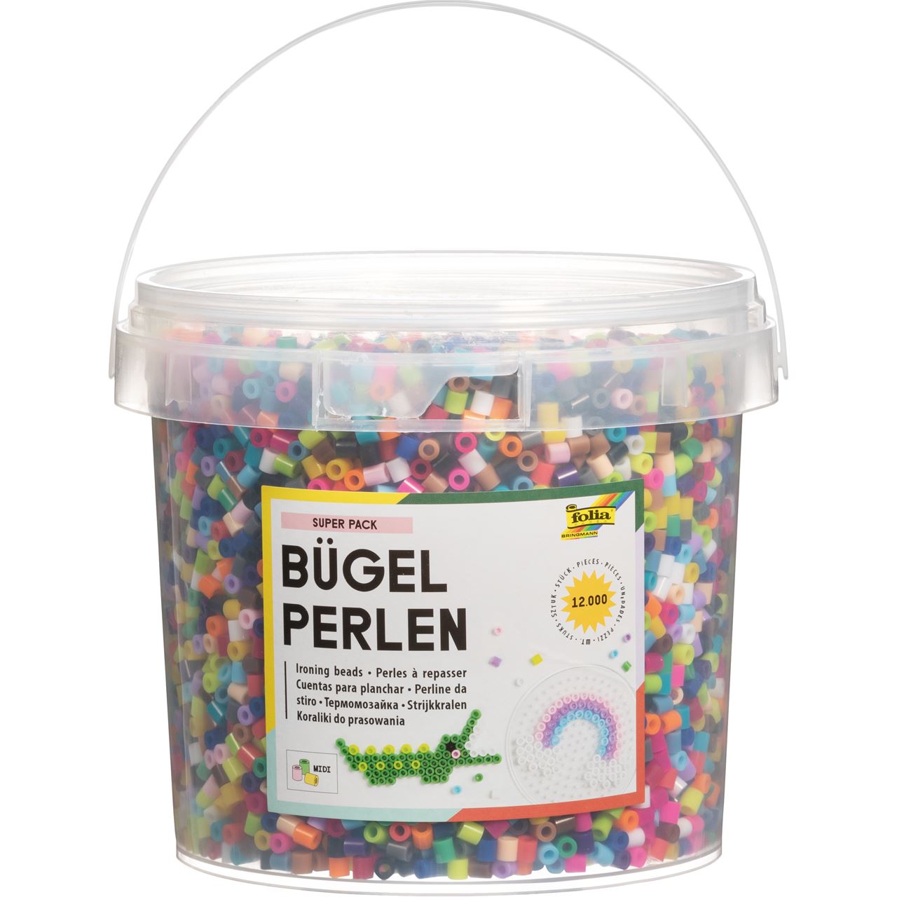 folia Bügelperlen mehrfarbig 12.000 St.