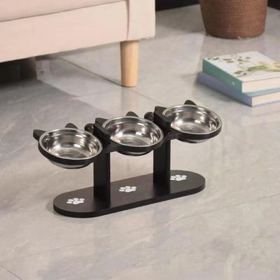 Uplift Picks Adjustable Elevated Cat Bowls Feeder For Comfortable Feeding black A