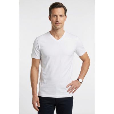 V-Shirt MARVELIS, Herren, Gr. L, weiß, Jersey, Obermaterial: 100% Baumwolle, regular fit, V-Ausschnitt, Shirts, V-Ausschnitt, Doppelpack, regular fit, Basic, Unterziehshirt