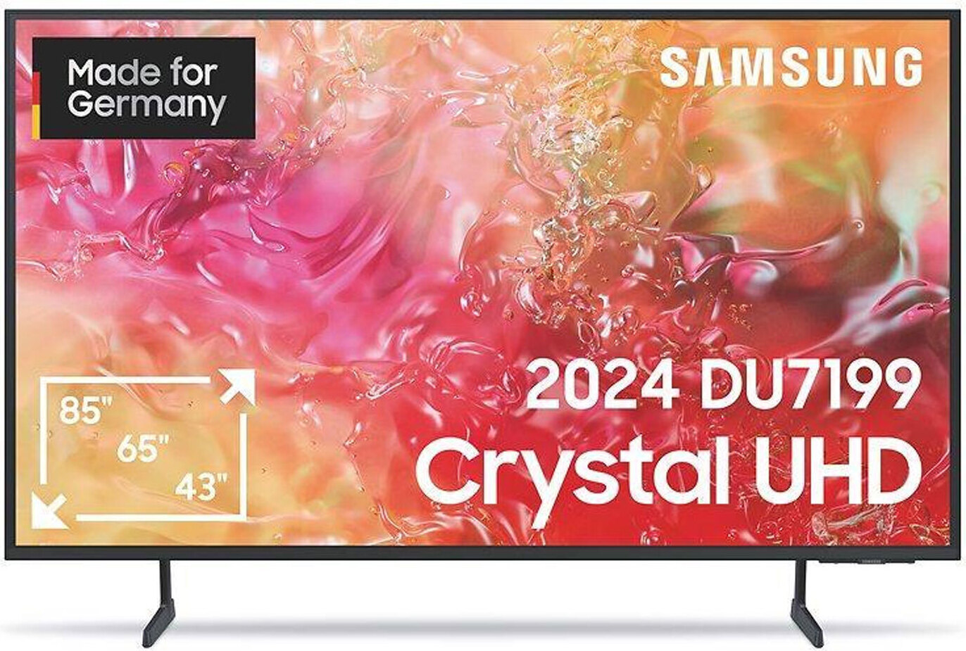 Samsung 43" Crystal UHD 4K DU7199 Tizen OS Smart TV (2024), 109,2 cm (43"), 3840 x 2160 Pixel, Kristall, Smart-TV, WLAN, Schwarz