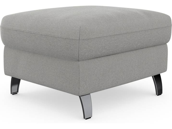 Stauraumhocker SIT & MORE Grenoble , silber, B:66cm H:48cm T:76cm, Hocker, mit Stauraum und satinierten Füßen
