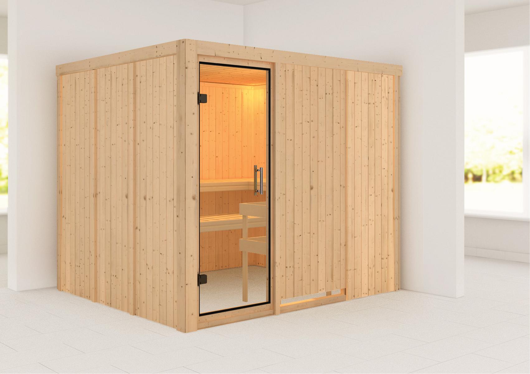 KARIBUHOLZT Sauna Gobin Front, o. Zub. klarglas GGT 16879839