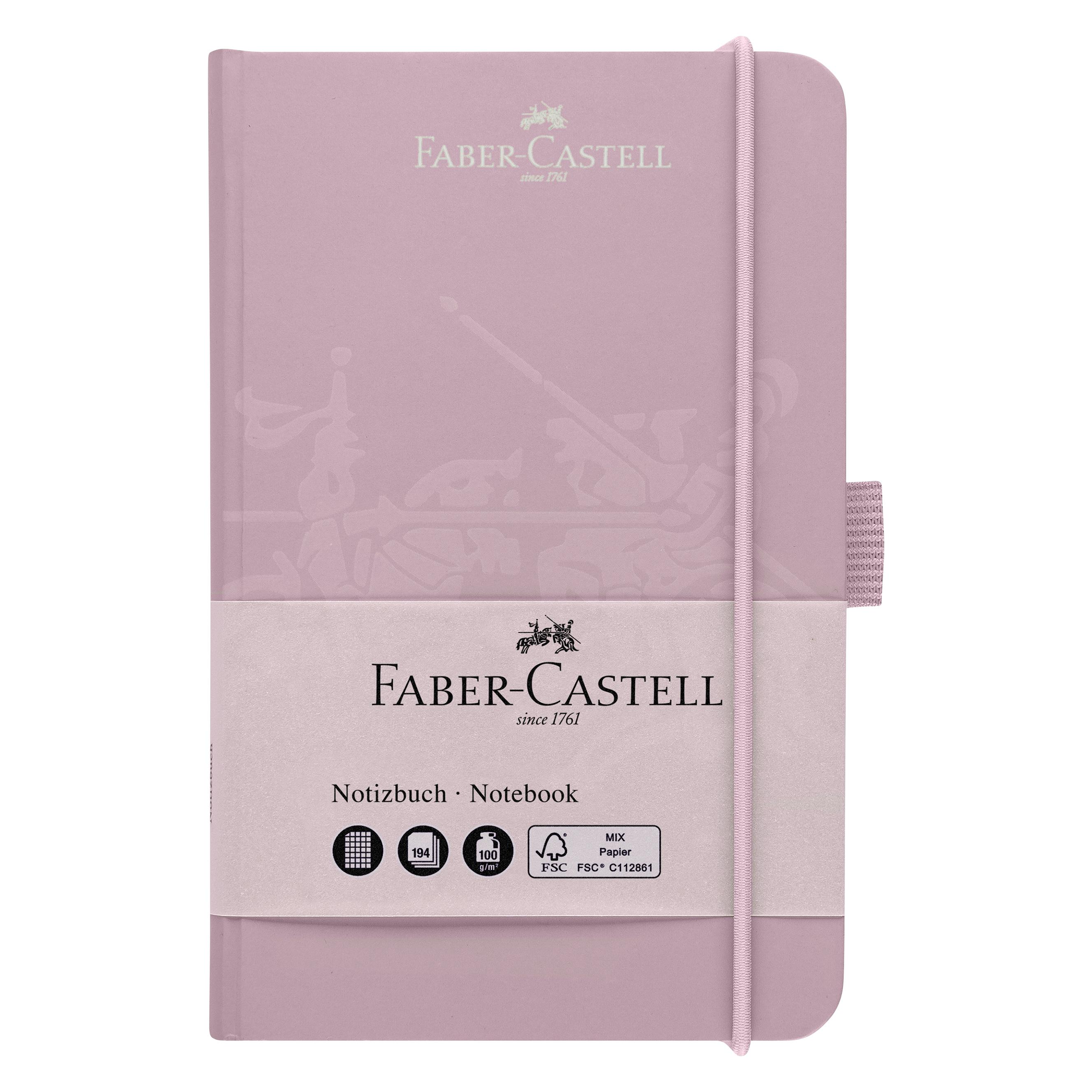 Faber-Castell Notizbuch kariert Rose Shadows A6 (A6, Kariert, Harter Einband) (10027828)