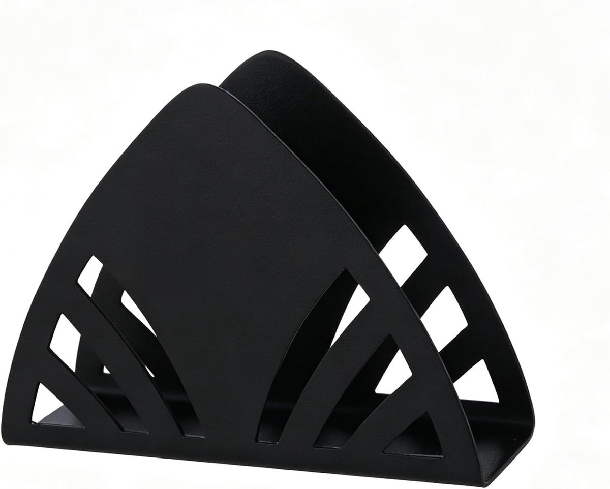 Servettenhouder Metaal Zwart - Moderne Geometrische Papieren Dispenser voor Tafeldecoratie