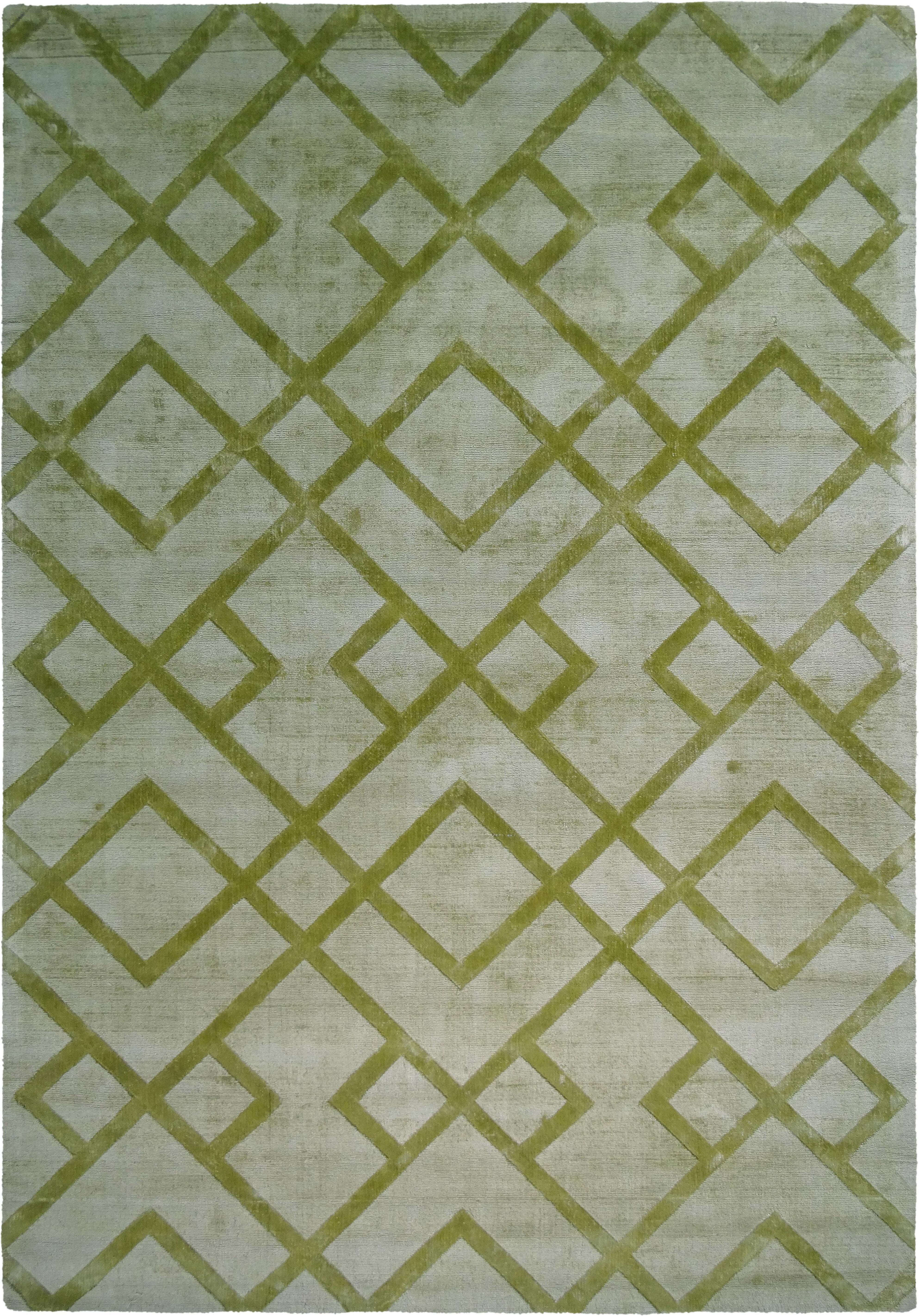 Teppich KAYOOM "Luxury 310" Gr. 2, grau (graugrün), B:80cm H:13mm L:150cm, Viskose, Teppiche, Teppich, Wohnzimmer graugrün B : 80cm 1 Stk., 13mm, L: 150cm