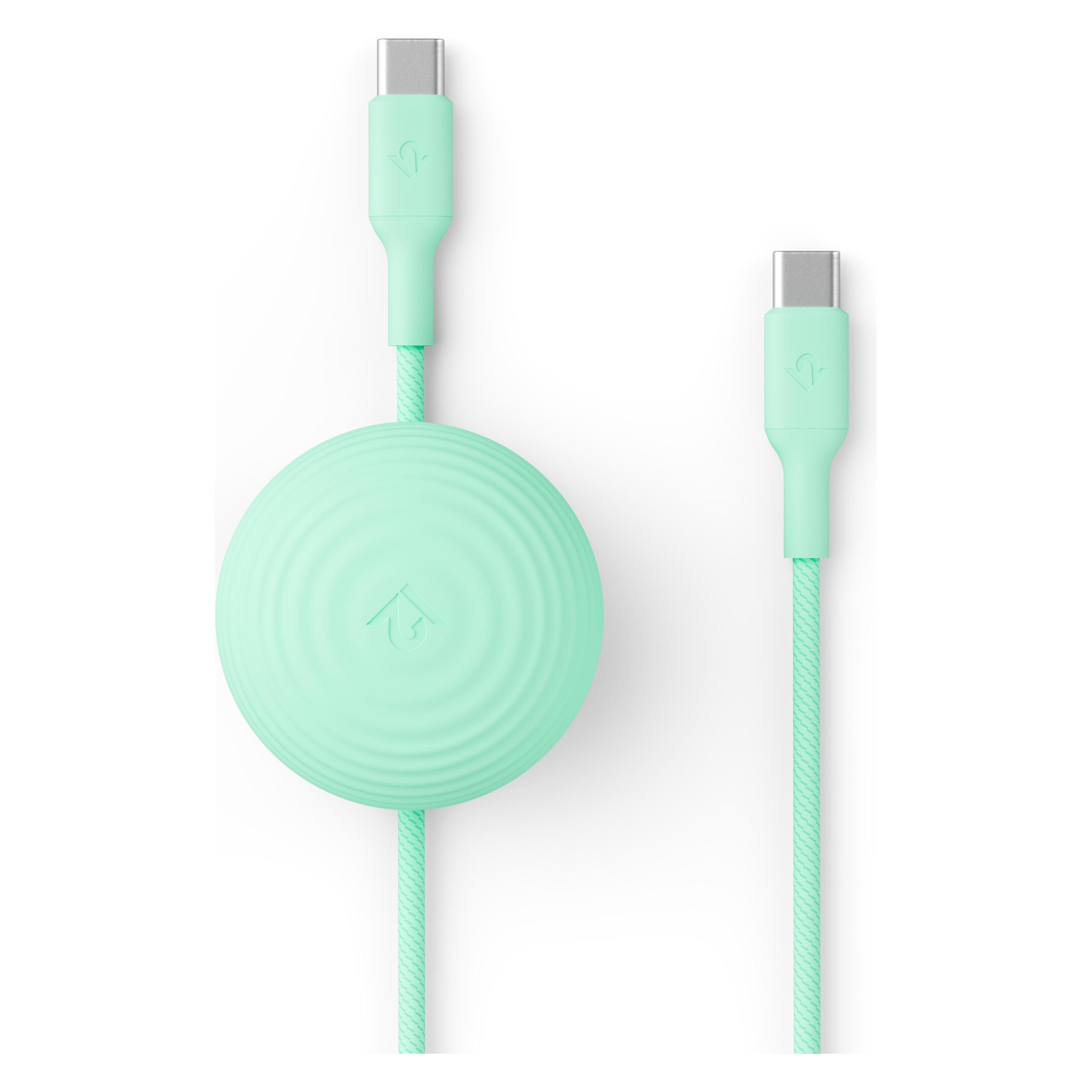TwelveSouth Twelve South CableStay USB-C Kabel, Mint, 60W, 1,5m (1.50 m, 60 W) (TS-2646)