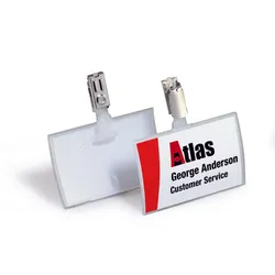 DURABLE Click Fold Namensschilder transparent 9 cm x 5.4 cm