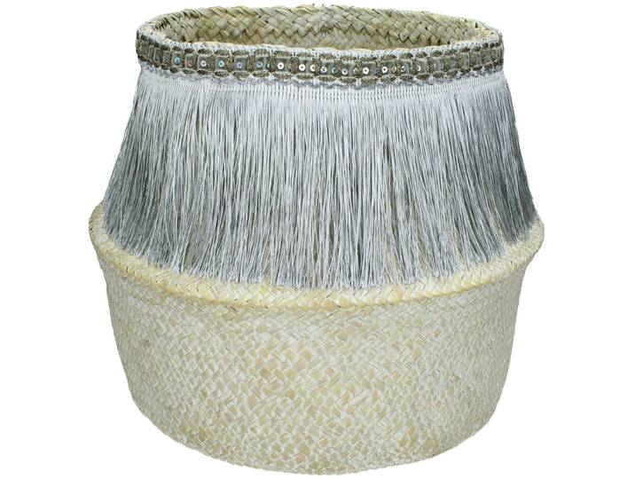 Korb Natural silber H 35 cm - Material: Seegras
