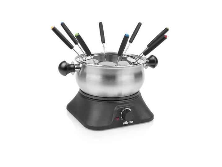TRISTAR Elektro-Fondue Tristar Fleischfondue-Set FO-1109 , grau (schwarz, edelstahlfarben), Fondues, Elektro-Fondue