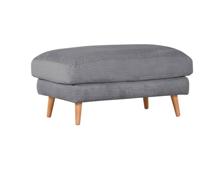 Landscape Hocker Amaro, Grau, Holz, Uni, rechteckig, 100x50x63 cm, Fußauswahl, Stoffauswahl, Wohnzimmer, Hocker, Sitzhocker