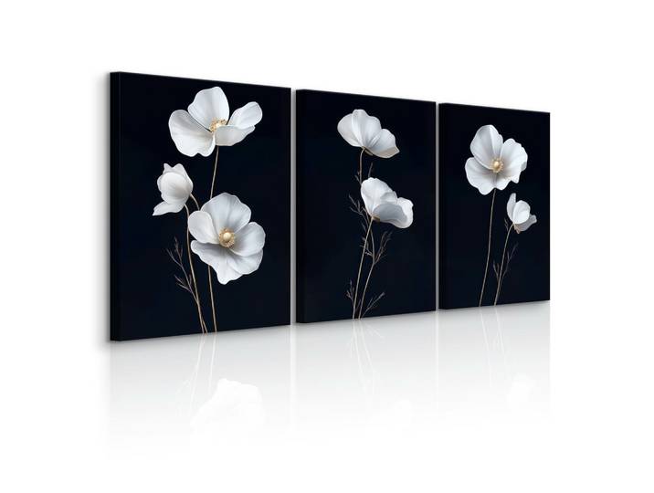 LEINWANDBILDER 3-es Set Feldblumen Natur