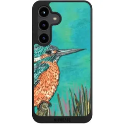 Nivocase Handyhülle für Samsung Galaxy S24 Hülle NIVOpure Case Schwarz Malerei Tiere Vogel (Samsung Galaxy S24), Smartphone Hülle, Schwarz