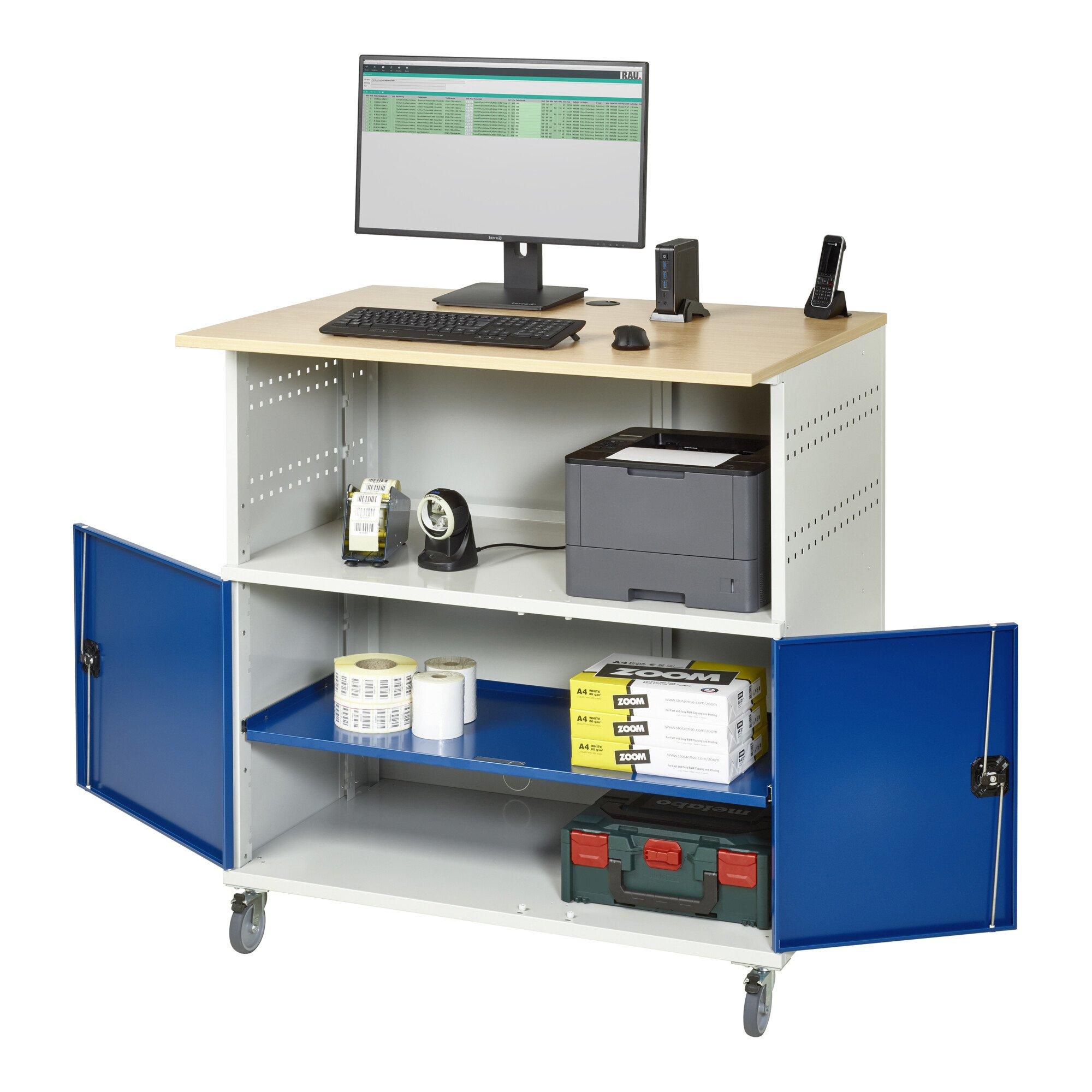 Rau Computer-Tisch 1022, B1100xT790xH1180mm, mobil (07-1022F.11)