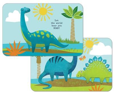 Reversible Wipe-clean Counterart Placemats Set of 4 - Kids Dino World