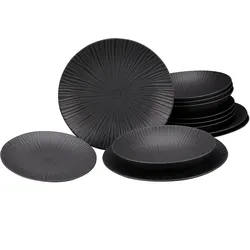 Creatable VESUVIO BLACK Tafelservice (Teller) 12-tlg.