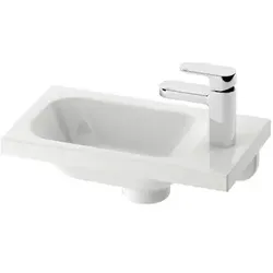 Ravak Waschbecken Chrome 40x22 cm, Armaturenloch rechts XJGP1100000