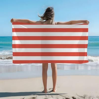 JML "Large Cabana Stripe Beach Towel 30""x60"", 35""x70"""