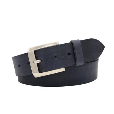 Ledergürtel ANNAMATONI "AnnaMatoni Ledergürtel Rivo Ledergürtel Rivo", Herren, Gr. TW115 - 130cm Gesamtlänge, blau (marine 490), 100% Leder, Gürtel Ledergürtel