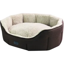NOBBY Komfort Bett oval LICA Komfort Bett oval LICA braun 86 x 70 x 24 cm