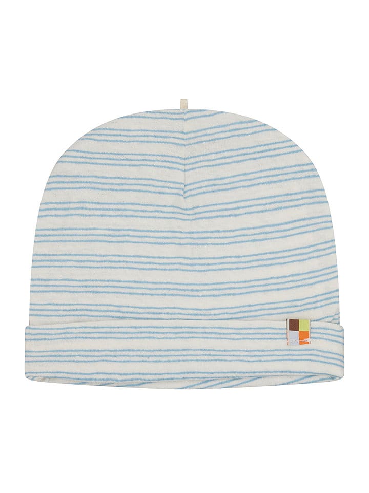 loud + proud Beanie in Weiß/ Hellblau - 110/116