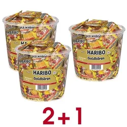 Haribo 2 + 1 Aktion: 3x Fruchtgummi »Mini Goldbären« 100 Einzelportionen
