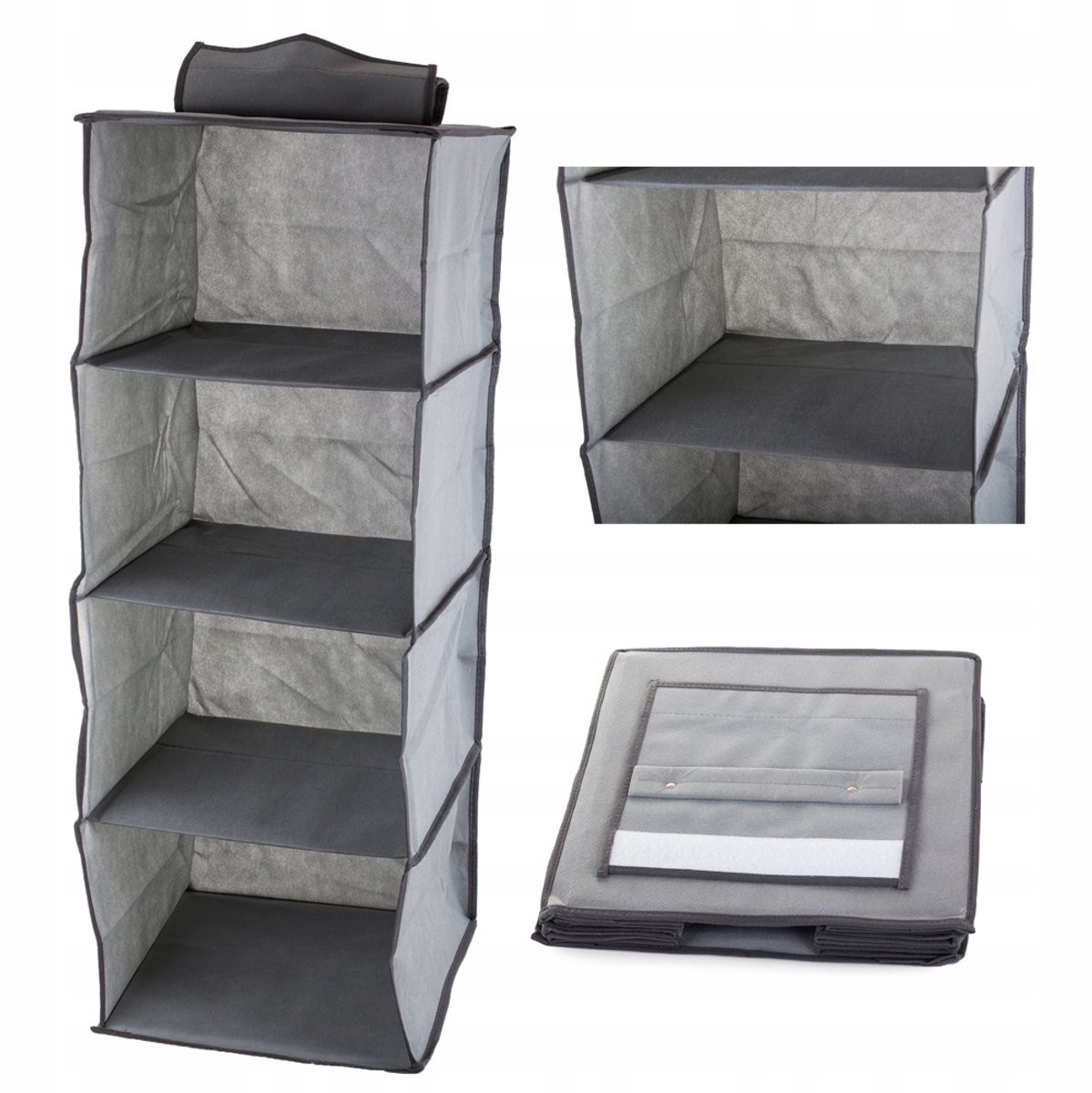 VERK GROUP Kledingkast organizer met hangplank en 3 planken, B/D/H: 30 x 30 x 60 cm