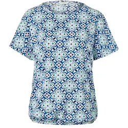 Tchibo - Blusenshirt mit Alloverprint - Damen - Gr. S - weiß/print
