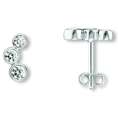 Paar Ohrstecker ONE ELEMENT "Zirkonia Ohrringe Ohrstecker aus 925 Silber", silber, Ohrringe, Damen, Damen,mit Zirkonia, Silber 925 (Sterlingsilber), Ausdruck von Individualität – dezent, bedeutungsvoll, nah am Herzen