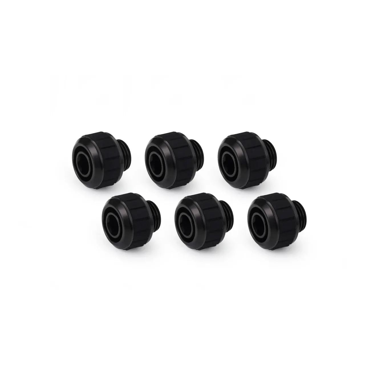Alphacool Apex Grip SoftTube fitting 13/10mm G1/4 black Set 6 pcs