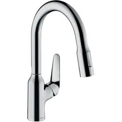 hansgrohe, Küchenarmatur, Focus M42 Einhebel-Küchenarmatur 180, Ausziehbrause, 2 Strahlarten