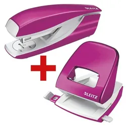 Leitz Tacker-Locher-Büroset »5502 & 5008 NeXXt WOW« pink